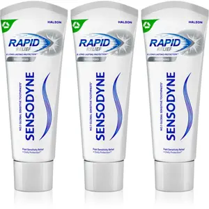 Sensodyne Rapid Whitening bieliaca zubná pasta pre citlivé zuby 3x75 ml