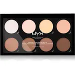 NYX Professional Makeup Highlight & Contour PRO kontúrovacia paletka na tvár 8x2,7 g