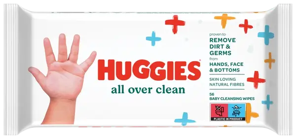 HUGGIES® Vlhčené obrúsky Single All Over Clean 56 ks