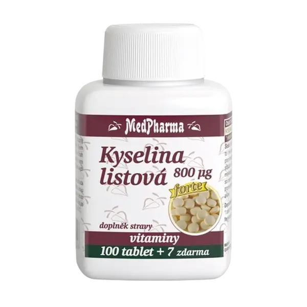 MEDPHARMA Kyselina listová 800 μg 107 tabliet