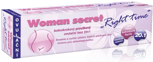 WOMAN SECRET Ovulační test Right Time proužkový 20 ks