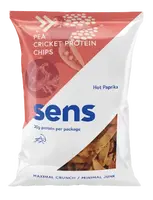 SENS Hrachové chipsy s cvrčším proteinom - Pikantná paprika 80 g
