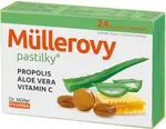 MÜLLEROVE PASTILKY s propolisom, aloe vera a vitamínom C 24 pastiliek