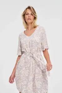 Marisse Viscose Dress With A Pink Belt