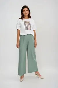 Marisse Olive Creased Trousers
