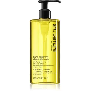 Shu Uemura Deep Cleanser Pure Serenity hĺbkovo čistiaci šampón pre mastné vlasy a vlasovú pokožku 400 ml