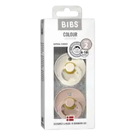 BIBS Colour symetrické cumlíky z prírodného kaučuku veľkosť 2, Ivory / Blush 2 ks