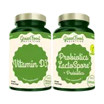 GREENFOOD NUTRITION Probiotiká Lactospore® + Prebiotiká + Vitamín D3 2 x 60 kapslí