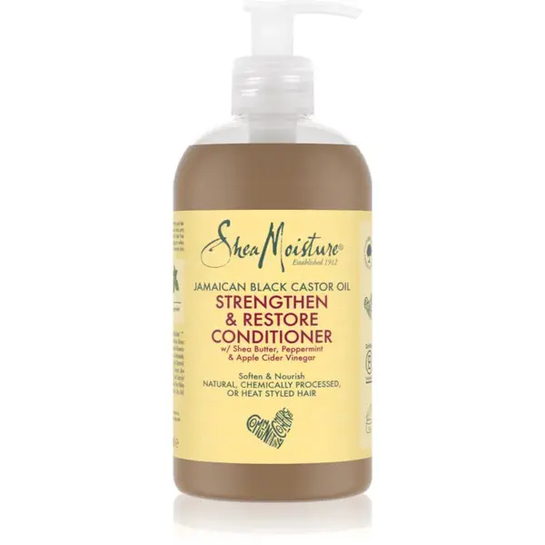 Shea Moisture Jamaican Black Castor Oil Strengthen & Restore posilňujúci a obnovujúci kondicionér pre namáhané vlasy a vlasovú pokožku 384 ml