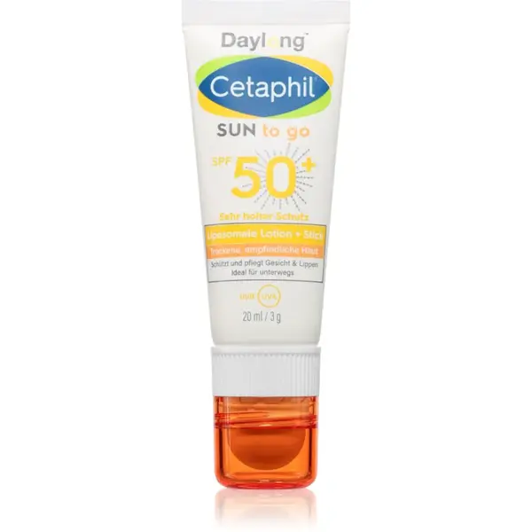 Daylong Cetaphil SUN To Go Liposomale Lotion + Stick opaľovací krém v tyčinke pre citlivú pleť SPF 50+ 20 ml