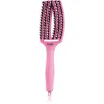 Olivia Garden Fingerbrush Boar & Nylon kefa na vlasy so štetinami z nylonu a diviaka Celestial Pink 1 ks