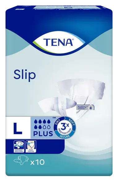 TENA SLIP PLUS LARGE 10KS
