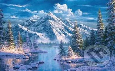 Diamantové malování Řeka v horská dolině