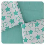 XKKO Bambusové obrúsky 30x30 - Little Stars Turquoise Mix (9ks)