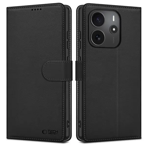 Tech-Protect Wallet knižkové puzdro na Xiaomi Redmi Note 14 4G, čierne