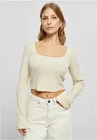 Women's soft grass with short ribs and long sleeves