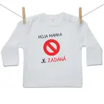 Boodyy Tričko s dlhým rukávom Moja mamka je zadaná 98 (2-3 roky)