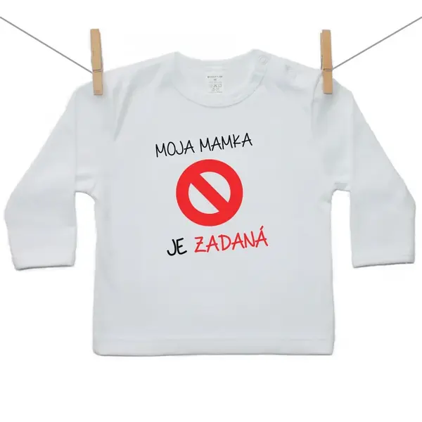 Boodyy Tričko s dlhým rukávom Moja mamka je zadaná 98 (2-3 roky)