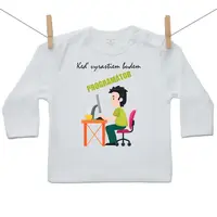 Boodyy Tričko s dlhým rukávom Keď vyrastiem budem programátor 86 (12-18 mesiacov)