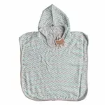 XKKO BMB Scandinavian Chevron Bambusové pončo, mint, veľ. 1, 1-2roky BMBPN0601