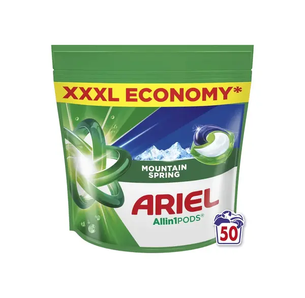 Ariel Mountain Spring Allin1, kapsuly na pranie, 50 praní