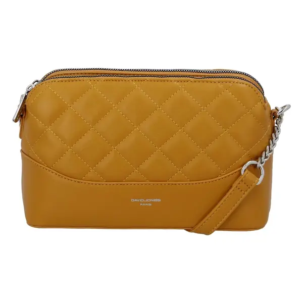 Dámská crossbody kabelka žlutá - David Jones Sunny