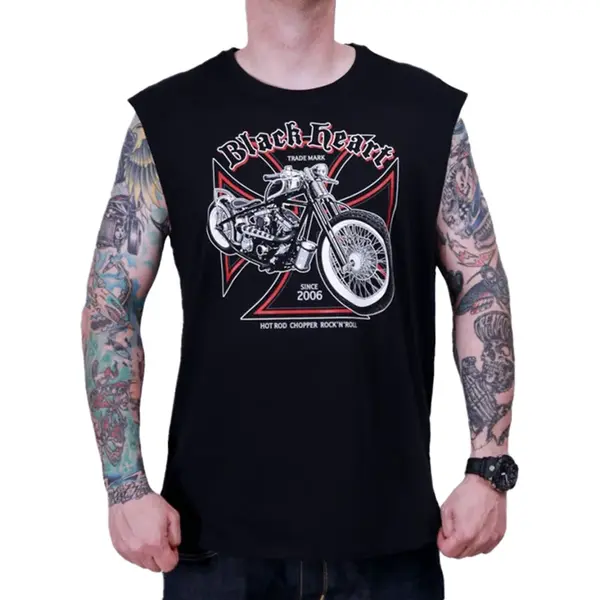 Triko bez rukávu BLACK HEART Grinder černá M