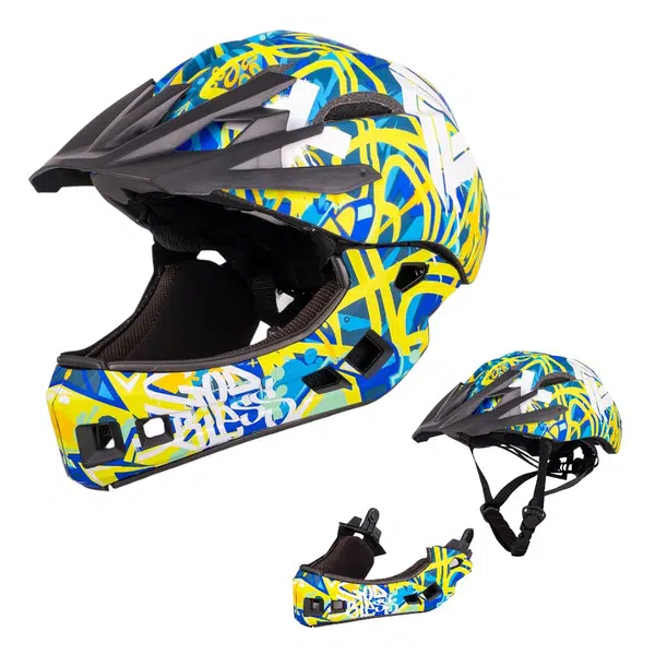 Dětská downhill přilba W-TEC Delgada Freestyle Blue S (52-56)