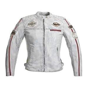 Dámská kožená moto bunda W-TEC Sheawen Lady White bílá XXL