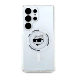 Zadní kryt Karl Lagerfeld IML Choupette Head MagSafe pro Samsung Galaxy S25 Ultra, transparentní