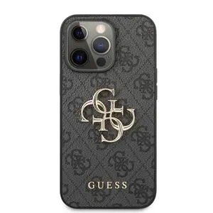 Zadní kryt Guess Big 4G Metal Logo Case pro Apple iPhone 13 Pro, šedá