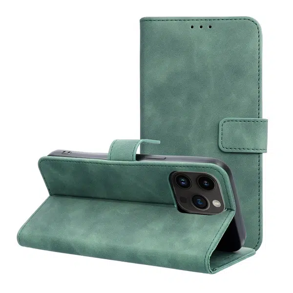 Flipové pouzdro TENDER Book pro Apple iPhone 14 Pro Max, zelená