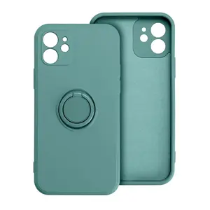 Zadní kryt SILICONE RING Case pro Apple iPhone 16e, zelená