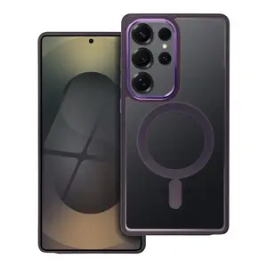 Zadní kryt COLOR EDGE MAG COVER case compatible with MagSafe pro Samsung Galaxy S25 Ultra, fialová