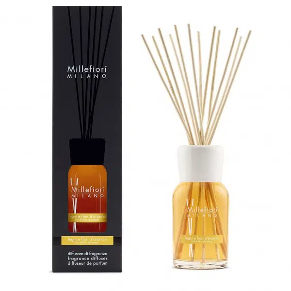 Millefiori Milano Skleněný difuzér Natural Legni E Fiori D`arancio 500 ml