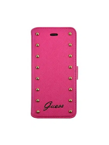 Guess Studded flipové pouzdro GUFLBKP6LSAP pro Apple iPhone 6 Plus pink