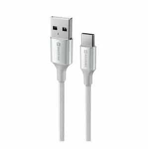Swissten Textile II USB/USB-C, 1,5m bílá