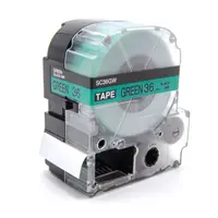 Epson LK-7GBP, SC36GW, 36mm x 9m, černý tisk / zelený podklad, kompatibilní páska