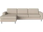 Pohovka Scandinavia 3 místná s lenoškou vlevo, více variant - Bolia Látka: kolekce London | barva - světle béžová, Nožičky: nerezová ocel 15 cm