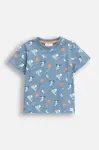 Kojenecké tričko Coccodrillo modrá barva, HOLIDAY SPLASH BOY NEWBORN