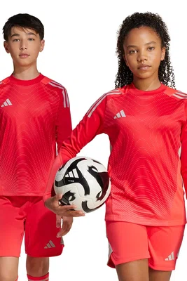 Dětské tričko s dlouhým rukávem adidas Performance červená barva, JI9703