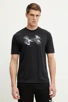 Tréninkové tričko Under Armour Tech Print Fill černá barva, s potiskem, 1390208