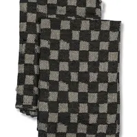 Sada bavlněných ubrousků Byon Checki 2-pack černá barva
