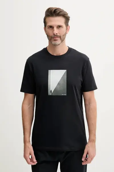 Bavlněné tričko Armani Exchange tmavomodrá barva, s potiskem, XM000753 AF10361