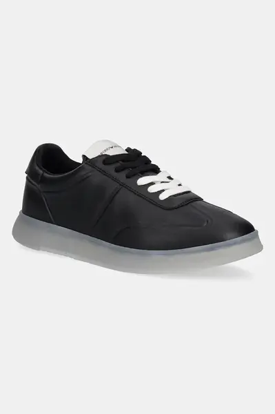 Kožené sneakers boty Emporio Armani černá barva, X4X694 XF846 00002