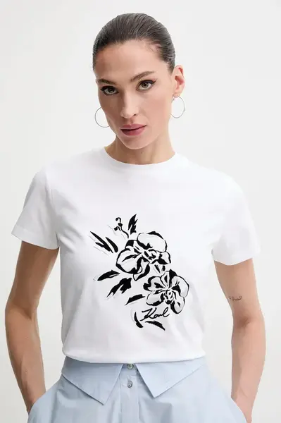 Bavlněné tričko Karl Lagerfeld