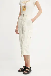 Sukně s příměsí lnu Guess CASEY