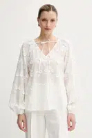Halenka Guess PELARI dámská, bílá barva, vzorovaná, W5GH0Y WHAJ0