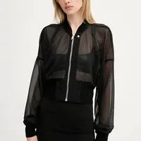 Bunda Rick Owens Lilies černá barva, přechodná, LI01E4708OT