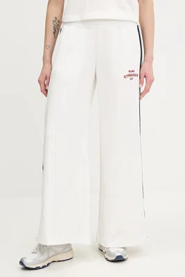 Tepláky EA7 Emporio Armani dámské, bílá barva, s aplikací, AF12114.7W000152